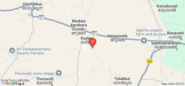 Government First Grade College, Kuderu Map