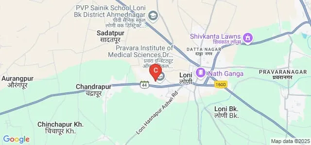 Pravara Rural Ayurveda College, Loni Map