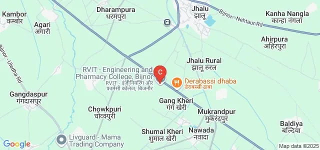RV Institute of Technology, Bijnor Map