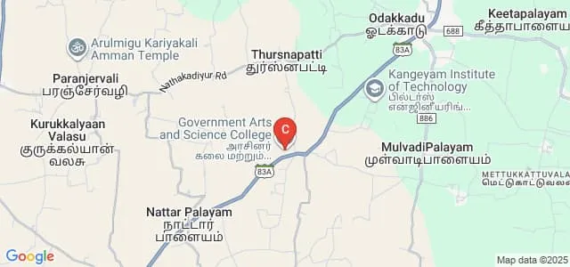 Government Arts and Science College, Kangeyam Map