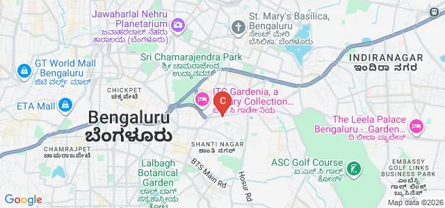 Baldwin Women's Methodist College, Bangalore Map