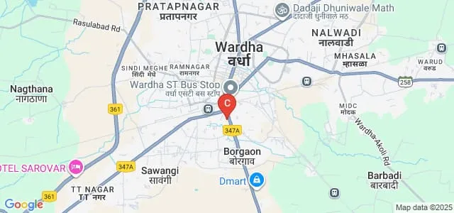 Dr Ambedkar College of Social Work, Wardha Map