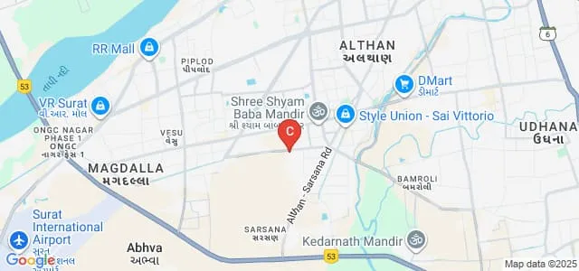 Bhagwan Mahavir College of Management, Surat Map
