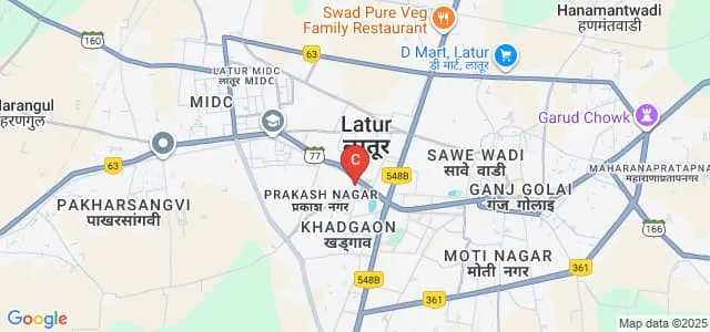 Dayanand College of Commerce, Latur Map