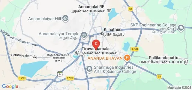 Sri Annamalaiyar College of Education, Tiruvannamalai Map