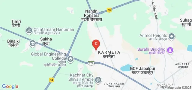 Balashree Institute of Paramedical Sciences, Jabalpur Map