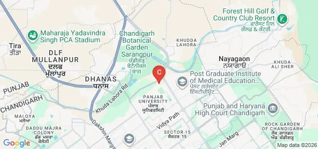 University Institute of Legal Studies, Panjab University, Chandigarh Map