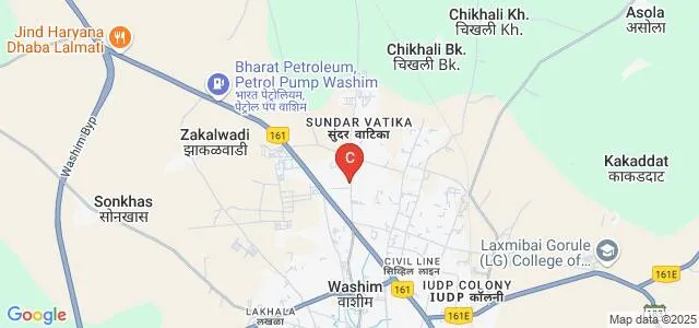 Rajasthan Aryan Arts Shri Mithulal Kacholia Commerce and Shri Satyanarayanji Ramkrishnaji Rathi College, Washim Map