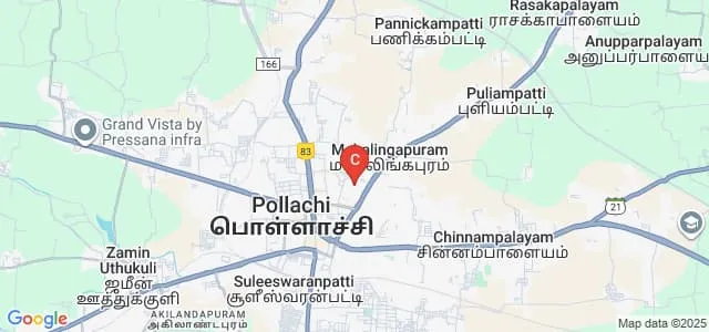 Government Arts and Science College, Pollachi Map