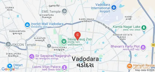 Akshar Mahila B Ed College, Vadodara Map