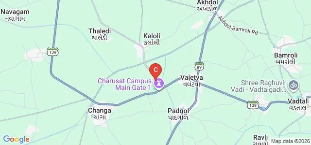 Devang Patel Institute of Advance Technology and Research, Petlad Map