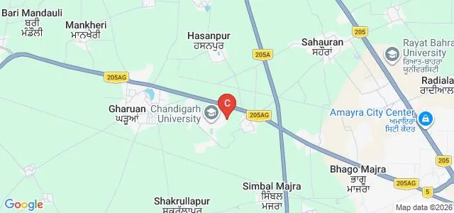 University Institute of Media Studies, Chandigarh University, Chandigarh Map