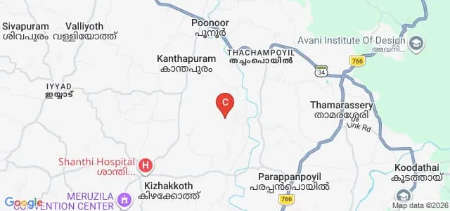 Golden Hills Arts and Science College, Elettil Map