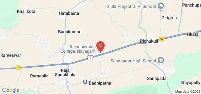 Sunakhala College, Nayagarh Map
