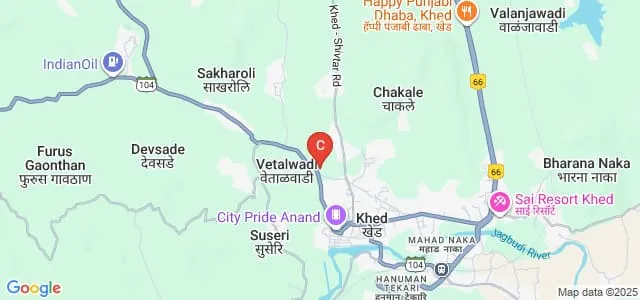 Yogita Dental College and Hospital, Khed Map