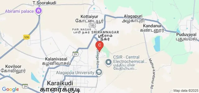 Alagappa Polytechnic College, Karaikudi Map