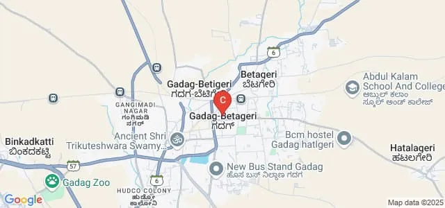 Pandit Panchaxara Gavaigalavar Arts College, Gadag Map
