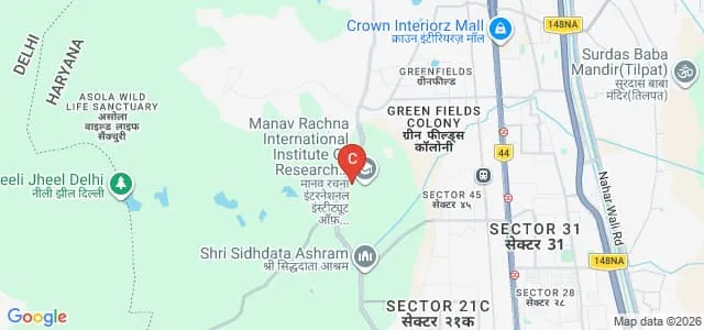 School of Engineering and Technology, Manav Rachna International Institute of Research and Studies, Faridabad Map