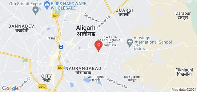 Three Dots Girls Training College, Aligarh Map