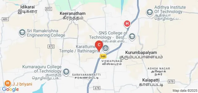 PPG College of Nursing, Coimbatore Map
