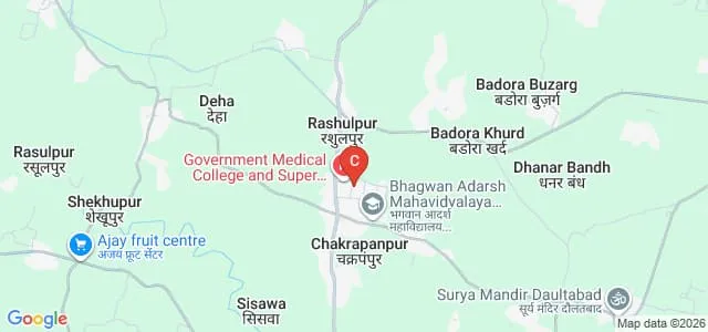 Government Medical College and Super Facility Hospital, Chakrapanpur Map