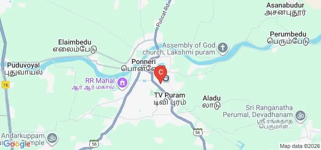 Dr MGR Fisheries College and Research Institute, Ponneri Map