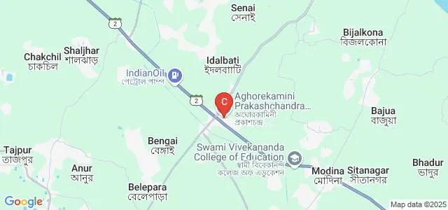 Aghorekamini Prakashchandra Mahavidyalaya, Hooghly Map