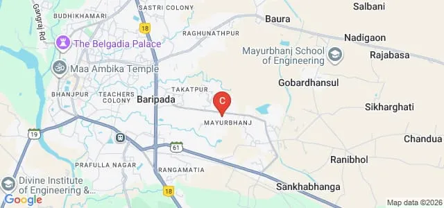 Mayurbhanj School of Nursing, Baripada Map