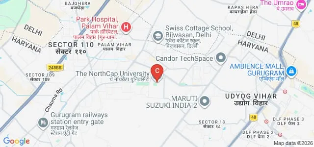 Law School, The Northcap University, Gurugram Map