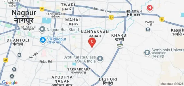 Late Govindrao Wanjari College of Law, Nagpur Map