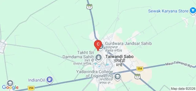 Mata Sahib Kaur Girls College, Bathinda Map
