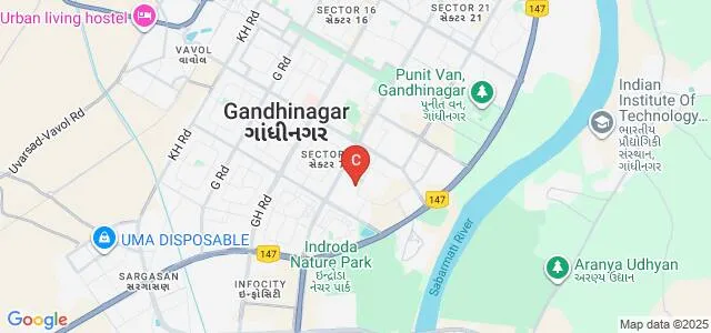Chaudhari Technical Institute, Gandhinagar Map