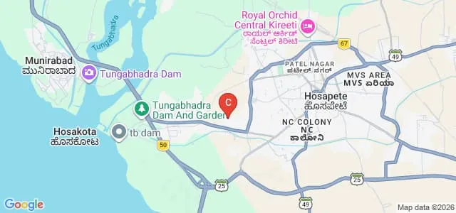 Proudadevaraya Institute of Technology, Hospet Map