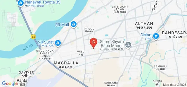 Vidyamandir College of Architecture for Women, Surat Map