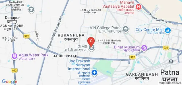 Indira Gandhi Institute of Medical Sciences, Patna Map
