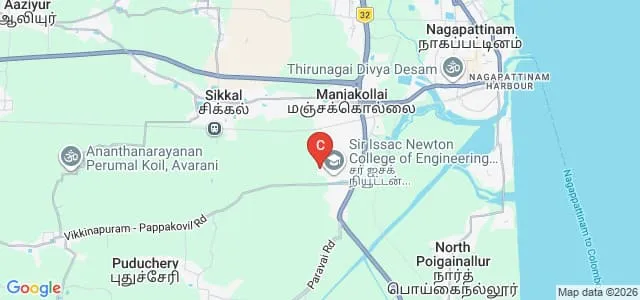 Sir Issac Newton Siddha Medical College, Nagapattinam Map