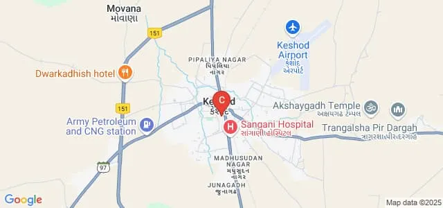 UKV Mahila Arts and Home Science College, Keshod Map