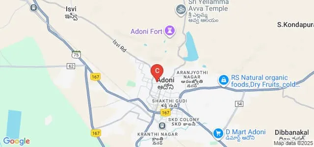 Bheemi Reddy Institute of Management Sciences, Adoni Map