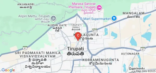 Sri Eshwar Reddy College of Law, Tirupati Map