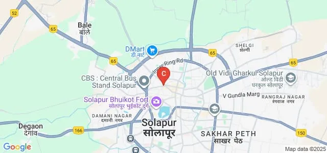 Gandhi Natha Rangji Digamber Jain Janmangal Pratishthan, Gandhi Natha Rangaji College of D Pharmacy, Solapur Map