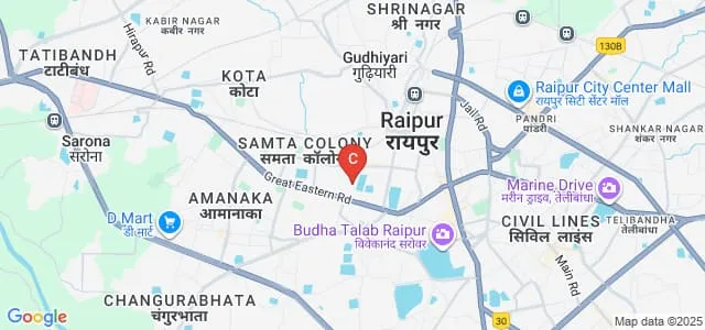 Raipur Homoeopathic Medical College and Hospital, Raipur Map