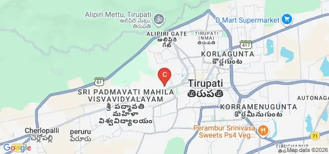 College of Pharmaceutical Sciences, Sri Venkateswara University, Tirupati Map