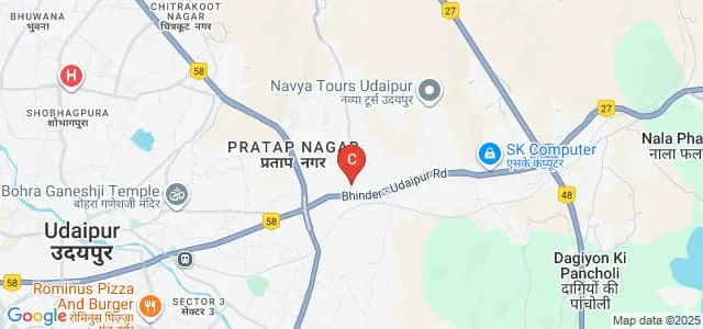Rajasthan Vidyapeeth Technology College, Udaipur Map