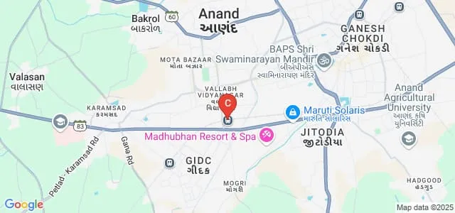 CVM Institute of Human Resource Development, Vidyanagar Map