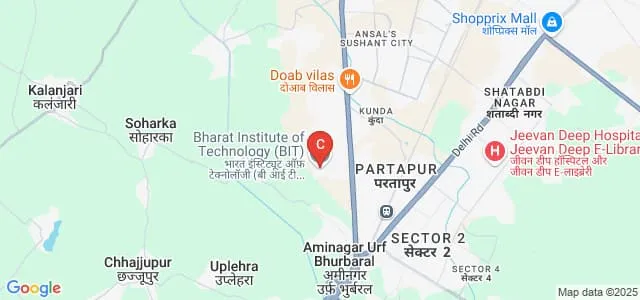 Bharat Institute of Technology, Meerut Map