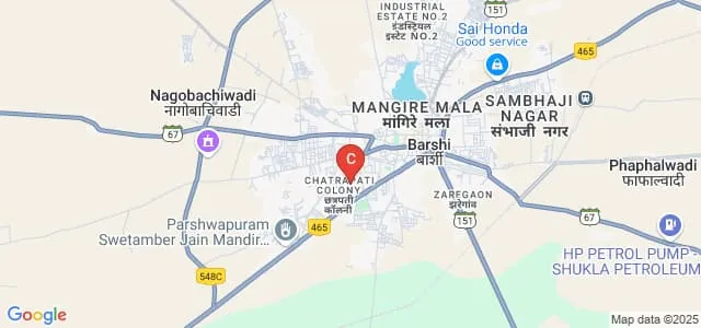Shri Shivaji Shikshan Prasarak Mandal's College of Education, Barshi Map
