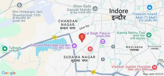 Shri Vaishnav College of Commerce, Indore Map