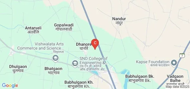 Matoshri Ayurved College and Hospital, Dhanore Map