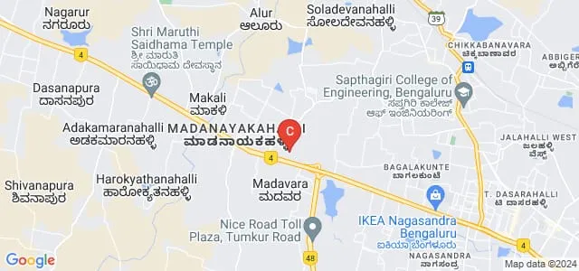Nadgir Institute of Engineering and Technology, Bangalore Map