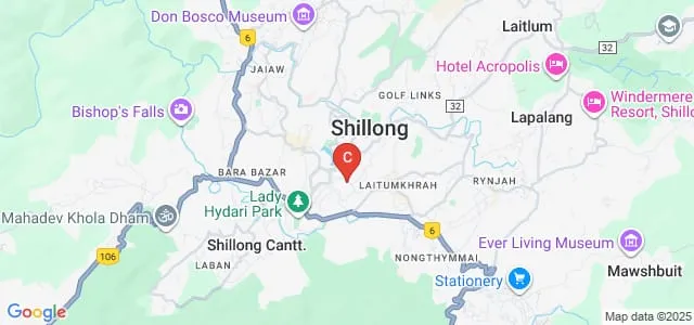 St Anthonys College, Shillong Map